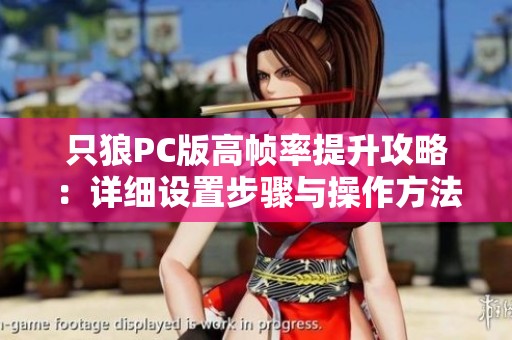 只狼PC版高帧率提升攻略：详细设置步骤与操作方法分享