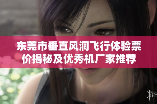 东莞市垂直风洞飞行体验票价揭秘及优秀机厂家推荐