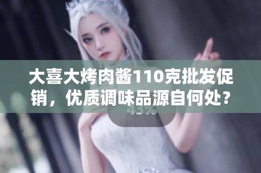 大喜大烤肉酱110克批发促销，优质调味品源自何处？