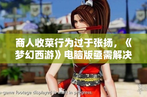 商人收菜行为过于张扬，《梦幻西游》电脑版亟需解决的问题与BUG报告
