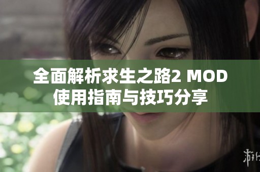 全面解析求生之路2 MOD使用指南与技巧分享