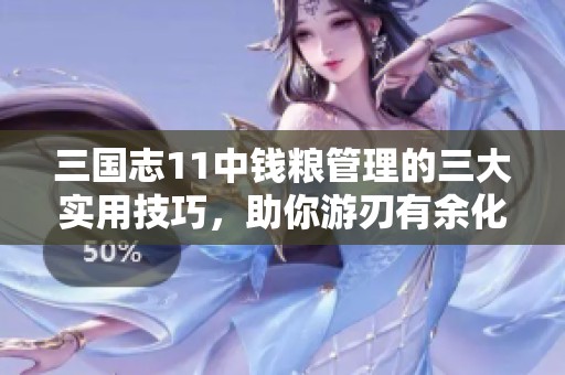 三国志11中钱粮管理的三大实用技巧，助你游刃有余化解难题