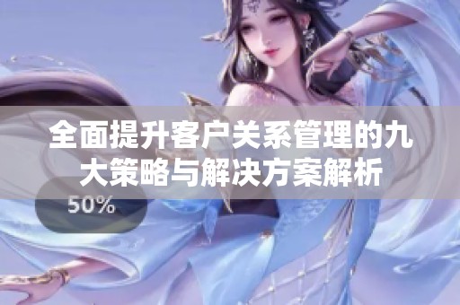 全面提升客户关系管理的九大策略与解决方案解析