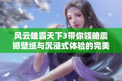 风云雄霸天下3带你领略震撼壁纸与沉浸式体验的完美结合