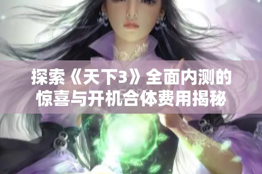 探索《天下3》全面内测的惊喜与开机合体费用揭秘