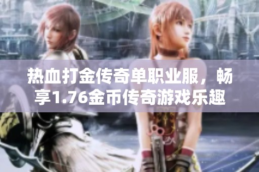 热血打金传奇单职业服，畅享1.76金币传奇游戏乐趣