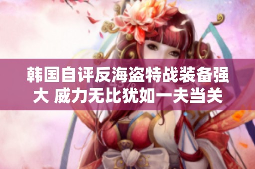 韩国自评反海盗特战装备强大 威力无比犹如一夫当关万夫莫开