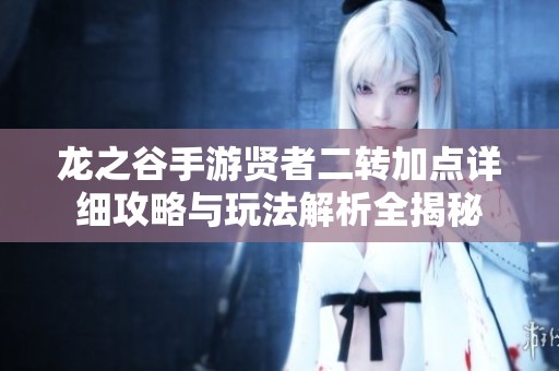 龙之谷手游贤者二转加点详细攻略与玩法解析全揭秘