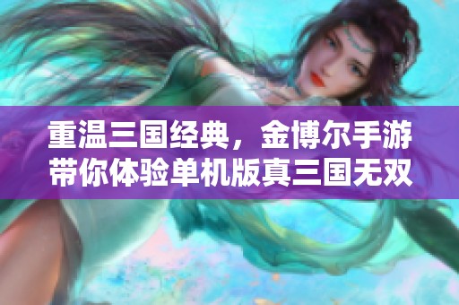 重温三国经典，金博尔手游带你体验单机版真三国无双的英雄梦