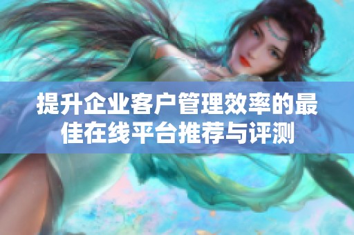 提升企业客户管理效率的最佳在线平台推荐与评测