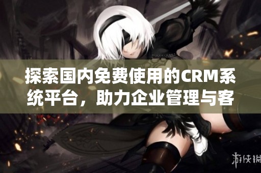 探索国内免费使用的CRM系统平台，助力企业管理与客户关系提升