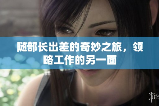 随部长出差的奇妙之旅，领略工作的另一面