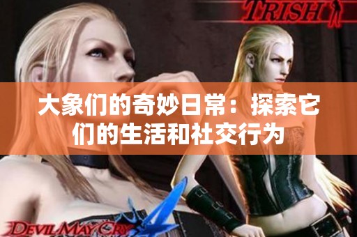 大象们的奇妙日常：探索它们的生活和社交行为